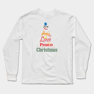 Joy Hope Love Peace Christmas Long Sleeve T-Shirt